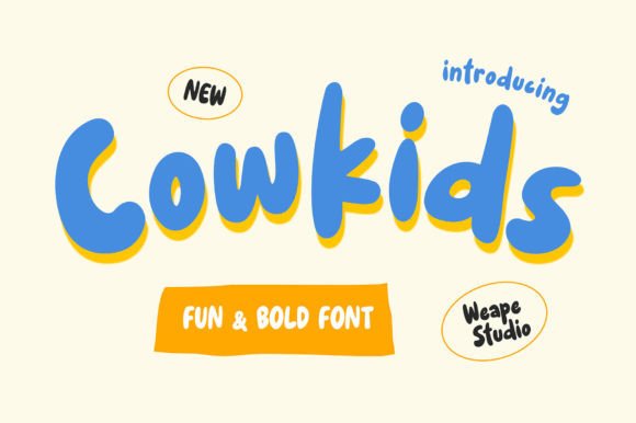 Cowkids: A Playful Display Font for Memorable Digital Branding