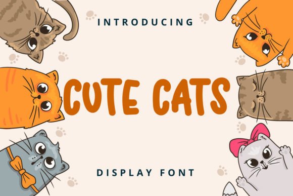 Cute Cats: A Friendly Display Font for Editorial Charm