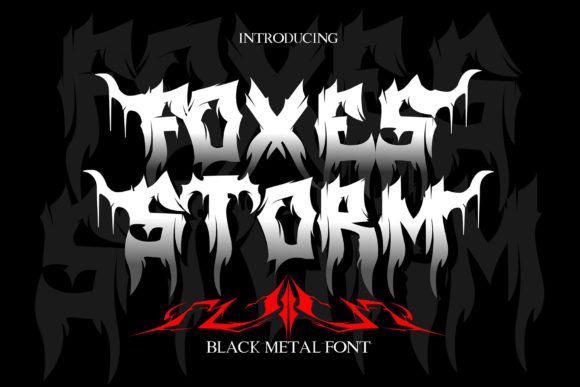 Foxes Storm: A Display Font with Dark Editorial Soul