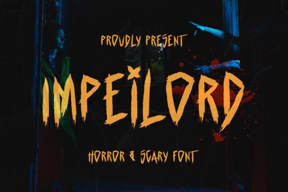 Impeilord: A Horror Display Font with Jagged, Unforgiving Edge