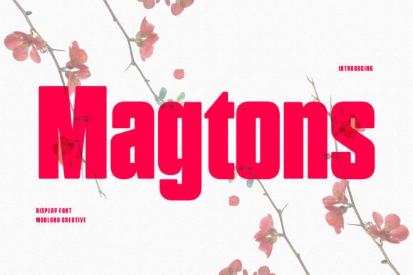 Magtons Display Font for Handmade Labels and Product Design