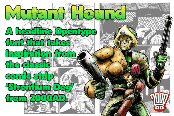 Mutant Hound Font Brings Retro Comics to Life